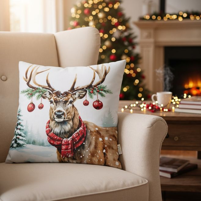 Na gauči, v křesle nebo pod stromkem – vánoční polštářky DARRÉ vykouzlí útulno všude, kam je položíte 🎄🩶 Zamilujte si...